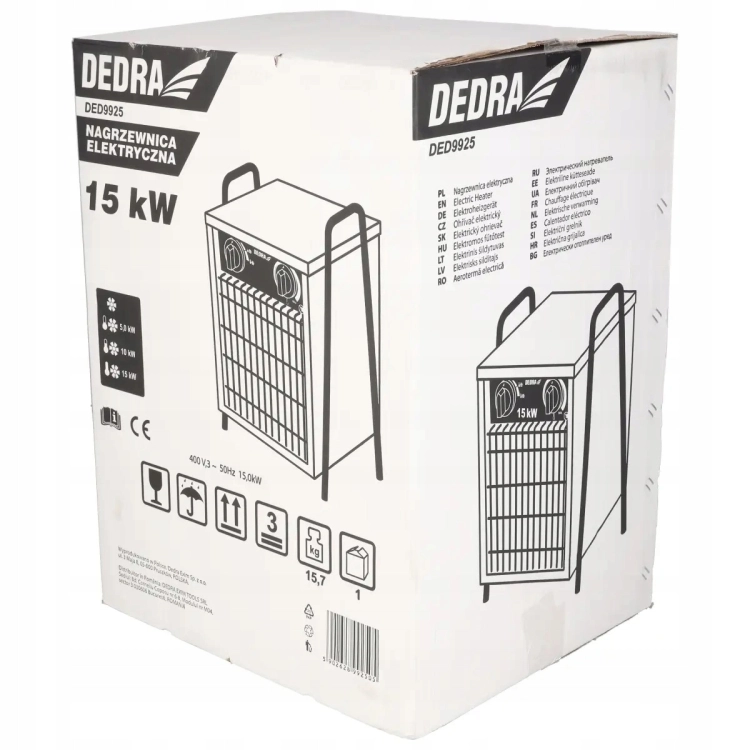 NAGRZEWNICA ELEKTRYCZNA 15KW FARELKA TERMOSTAT REGULACJA TEMPERATURY 400V