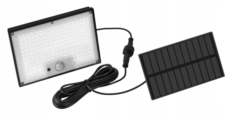 KRAFT LAMPA SOLARNA Z CZUJNIKIEM RUCHU 750LM 2500mAh PILOT 5,5V KD3536