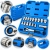 ZESTAW 17el NASADEK KLUCZY PRZELOTOWYCH 10-24mm 3/8 1/2 SPLINE ADAPTERY
