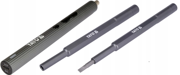 WKRĘTAK PRECYZYJNY AKUMULATOROWY 3,7V ZESTAW Z BITAMI 50el. USB-C LED YATO