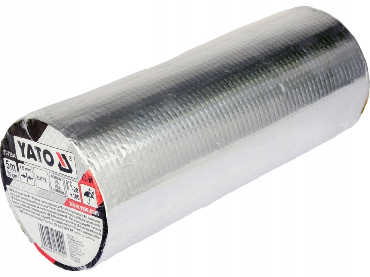 TAŚMA BUTYLOWA NAPRAWCZA USZCZELNIAJĄCA WODOODPORNAYATO ALUMINIOWA 300MMX5M
