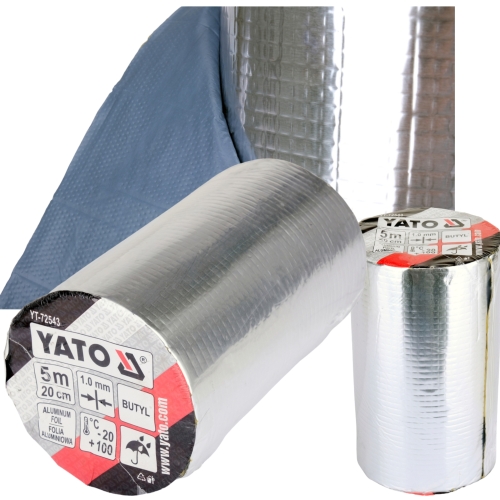 TAŚMA BUTYLOWA NAPRAWCZA USZCZELNIAJĄCA WODOODPORNAYATO ALUMINIOWA 200MMX5M
