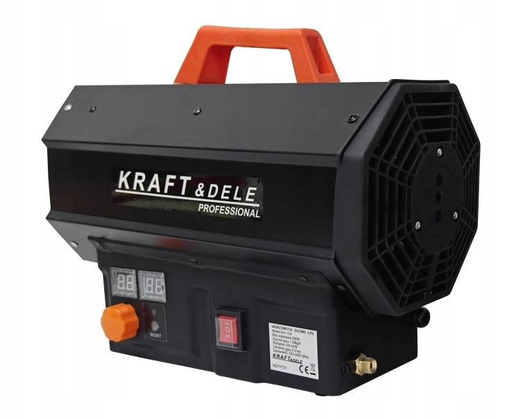 NAGRZEWNICA DMUCHAWA GAZOWA 25KW FARELKA LCD TERMOSTAT REDUKTOR KD11731