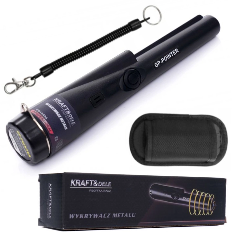 RĘCZNY WYKRYWACZ METALI GP-POINTER Z LATARKĄ LED FUNKCJA SKANOWANIA KD10404