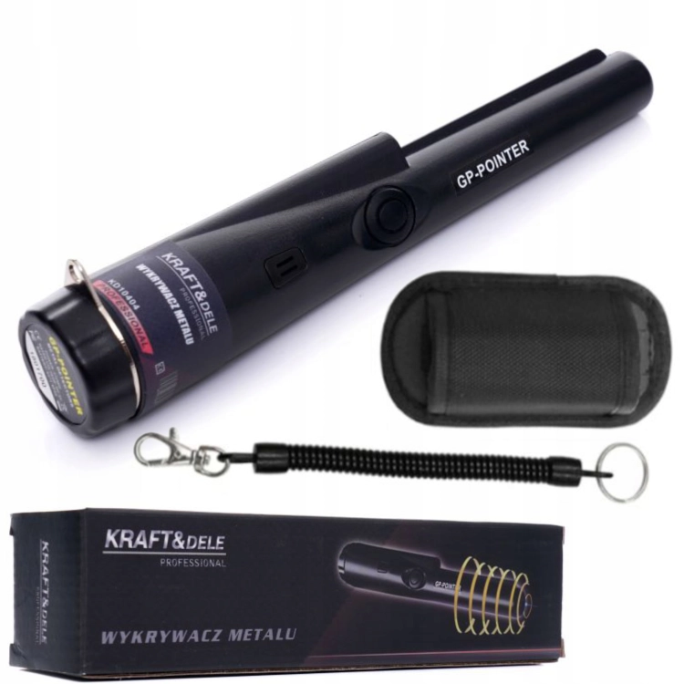 RĘCZNY WYKRYWACZ METALI GP-POINTER Z LATARKĄ LED FUNKCJA SKANOWANIA KD10404