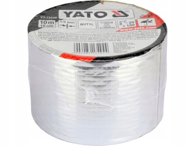 TAŚMA BUTYLOWA NAPRAWCZA USZCZELNIAJĄCA WODOODPORNAYATO ALUMINIOWA 50MMx5M