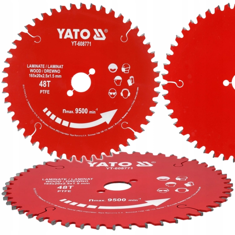TARCZA DO CIĘCIA LAMINATU DREWNA TCT PTFE 165mm/20mm 48T WĘGLIK WOLFRAMU