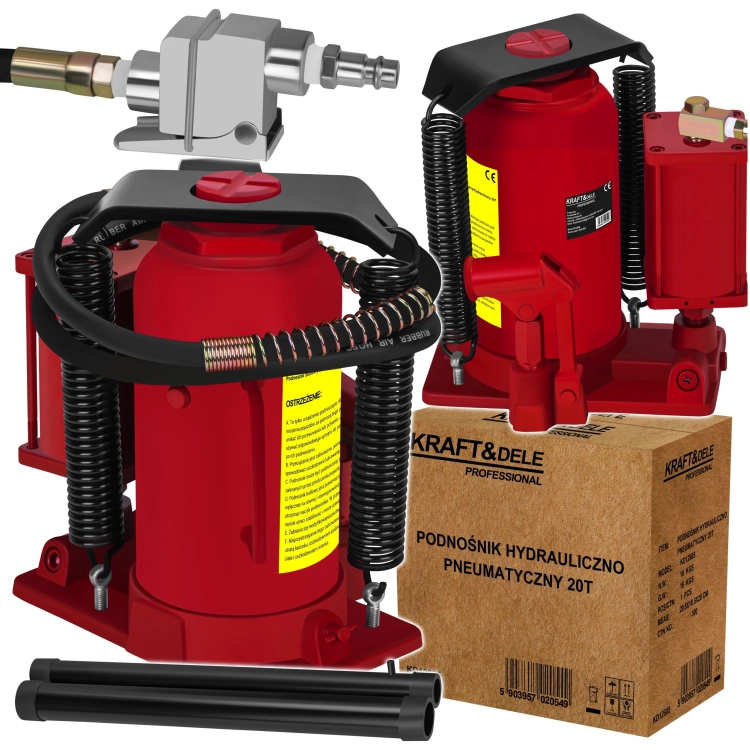 PODNOŚNIK HYDRAULICZNO PNEUMATYCZNY SŁUPKOWY LEWAREK 20T 51cm DO KOMPRESORA