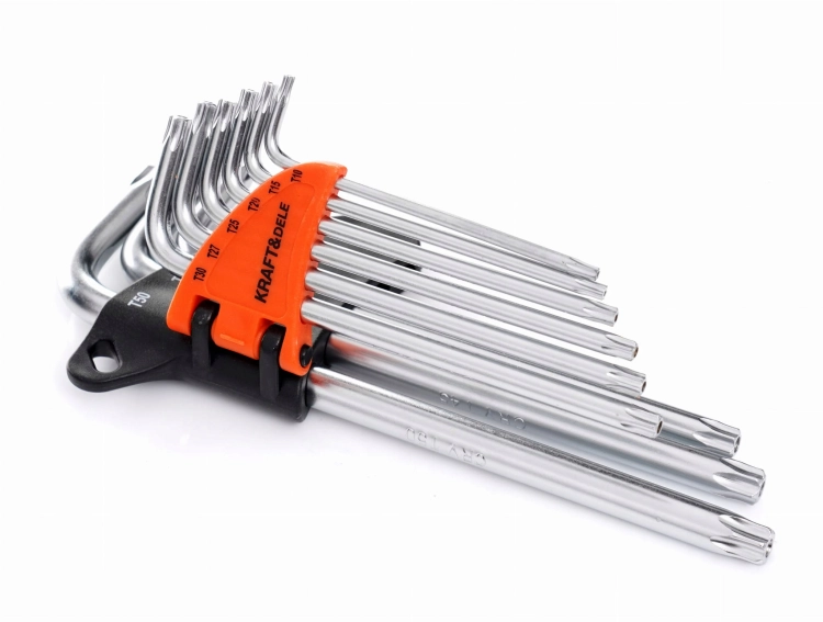 KRAFT&amp;DELE ZESTAW IMBUSÓW TORX 9 EL. DŁUGIE KLUCZE T10-T50 CrV KD11933