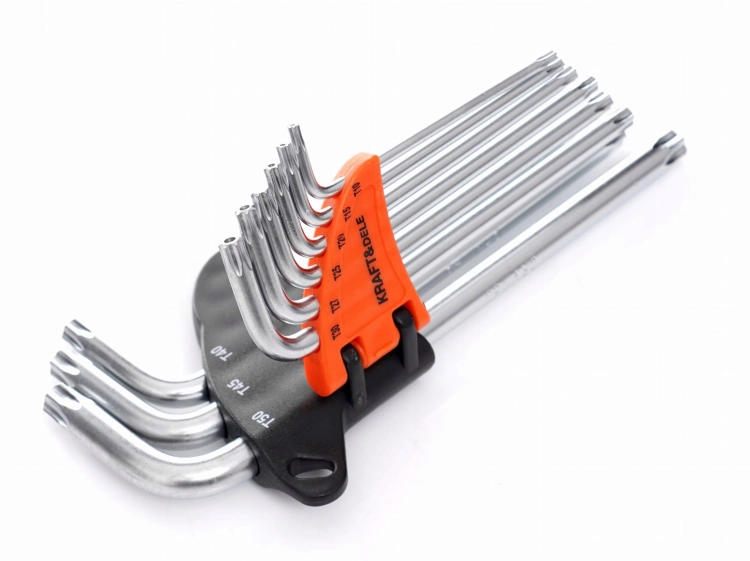 KRAFT&amp;DELE ZESTAW IMBUSÓW TORX 9 EL. DŁUGIE KLUCZE T10-T50 CrV KD11933