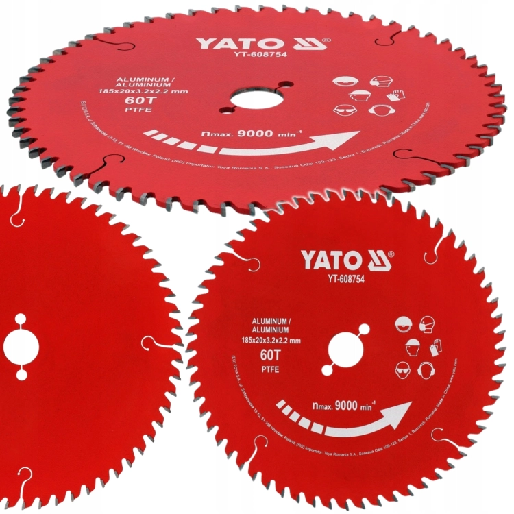 TARCZA DO CIĘCIA ALUMINIUM 185mm/20mm 60T WĘGLIK WOLFRAMU PIŁA TARCZOWA