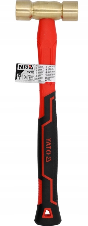MŁOTEK MIEDZIANY TRWAŁY 500 G TRZONEK Z WŁÓKNA SZKLANEGO YATO YT-45292