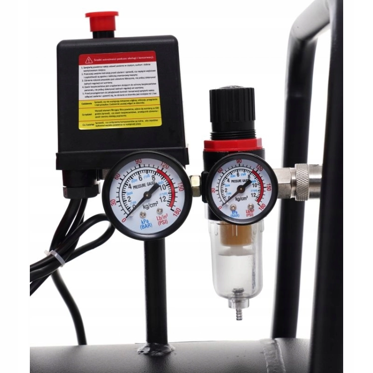 KRAFT&amp;DELE KOMPRESOR BEZOLEJOWY SPRĘŻARKA WARSZTATOWA 50L 1500W 8BAR KD1386