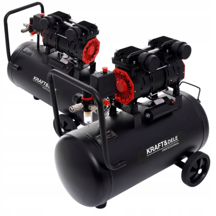 KRAFT&amp;DELE KOMPRESOR BEZOLEJOWY SPRĘŻARKA WARSZTATOWA 50L 1500W 8BAR KD1386