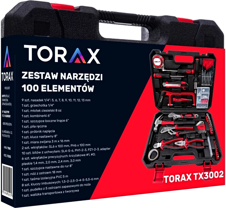 ZESTAW NARZĘDZI WALIZKA NARZĘDZIOWA KLUCZE NASADOWE BITY NASADKI 100EL TORX