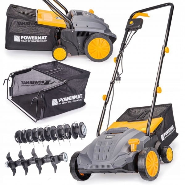 WERTYKULATOR AERATOR ELEKTRYCZNY 3W1 1500W 320MM KOSZ 30L REGULACJA 79734