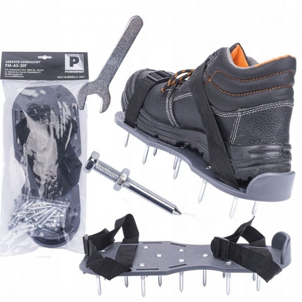 AERATOR SANDAŁOWY Z 26 KOLCAMI BUTY DO AERACJI OGRODU NAKŁADKI NAKŁUWACZ