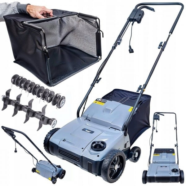 AERATOR WERTYKULATOR ELEKTRYCZNY Z KOSZEM 2800W WERTYKULACJA 32CM REGULACJA