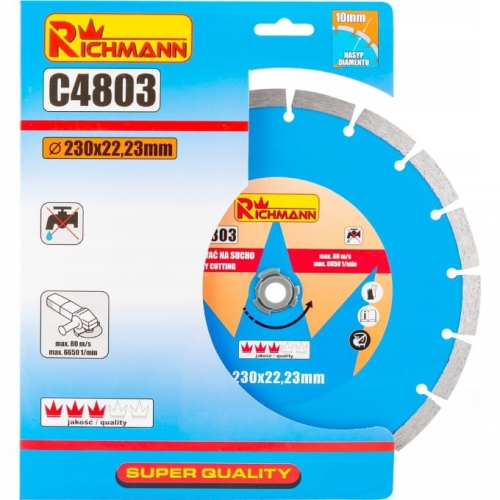 TARCZA DIAMENTOWA 230MM SEGMENTOWA RICHMANN C4803