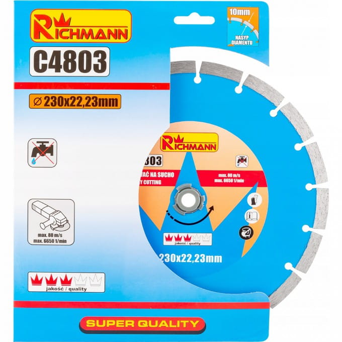 TARCZA DIAMENTOWA 230MM SEGMENTOWA RICHMANN C4803