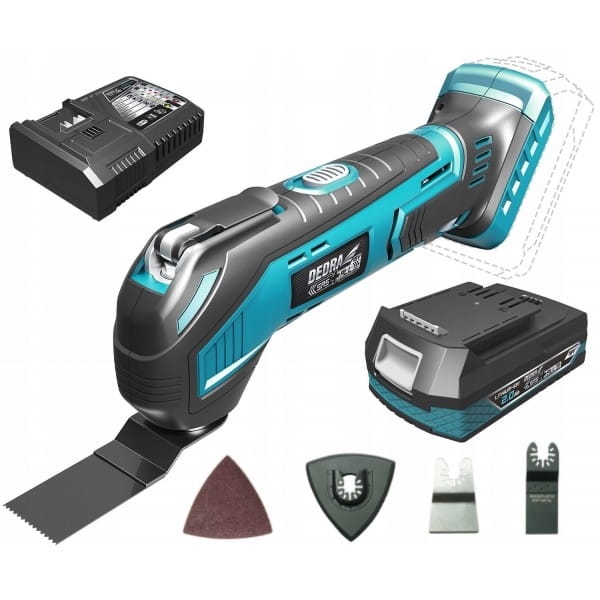 DEDRA DED7059 URZĄDZENIE WIELOFUNKCYJNE MULTITOOL AKU 18V +ŁADOWARKA +2AH