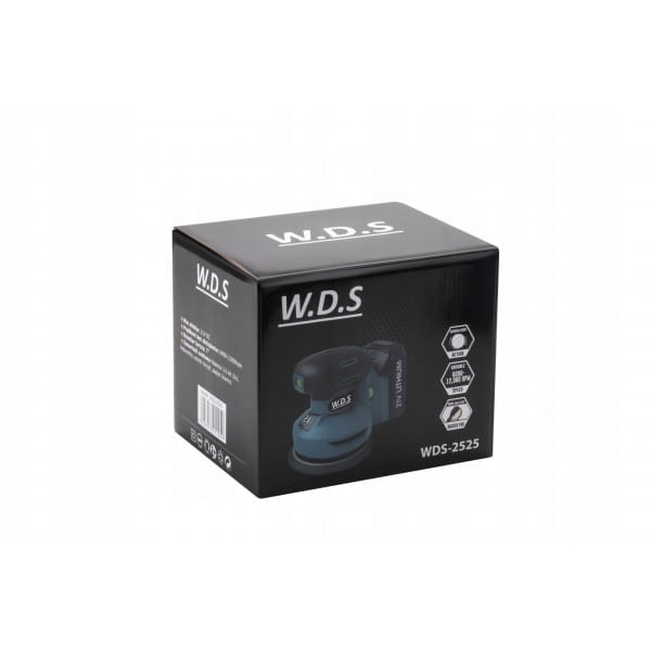 SZLIFIERKA MIMOŚRODOWA AKUMULATOROWA 21V 3.0AH 125MM WDS2525