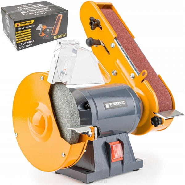 POWERMAT SZLIFIERKA STOŁOWA KAMIENIOWA TAŚMOWA 1850W PM-SS-1850M-2W1 TAŚMA
