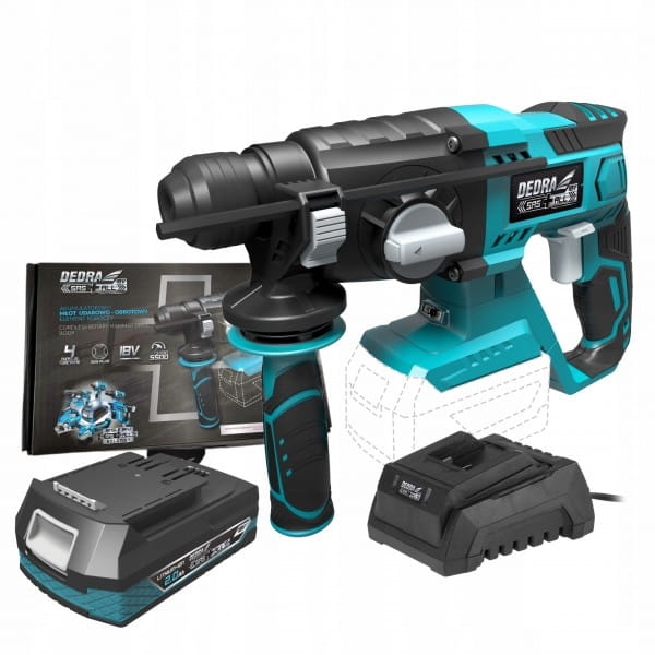 DEDRA MŁOTOWIERTARKA UDAROWA 18V 1,8J SAS+ALL +2AH