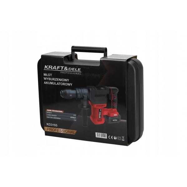 MŁOT UDAROWY AKUMULATOROWY 21V 7,5J BEZSZCZOTKOWY 2X AKUMULATORY 4AH KD3193