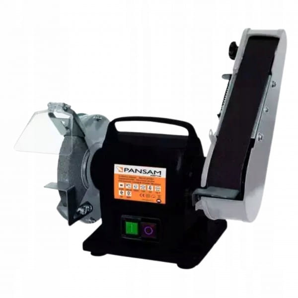 PANSAM SZLIFIERKA STOŁOWA Z TAŚMĄ 200W 150X20MM DO PRACY NA SUCHO