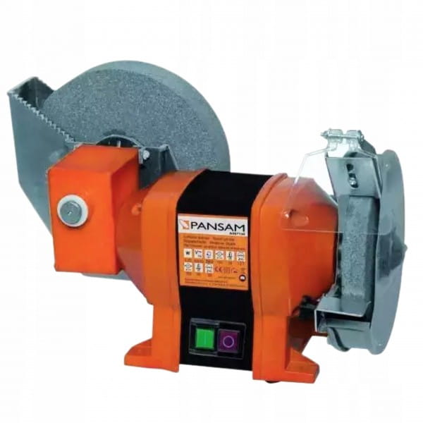 PANSAM SZLIFIERKA STOŁOWA DWUTARCZOWA 250W 150X20MM 200X20MM NA SUCHO/MOKRO