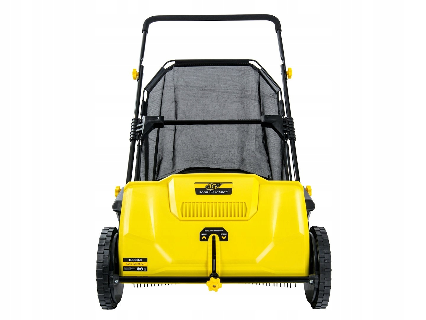 ZBIERACZ ZAMIATARKA RĘCZNA DO LIŚCI TRAWY KOSTKI CHODNIKA 53cm KOSZ 100L
