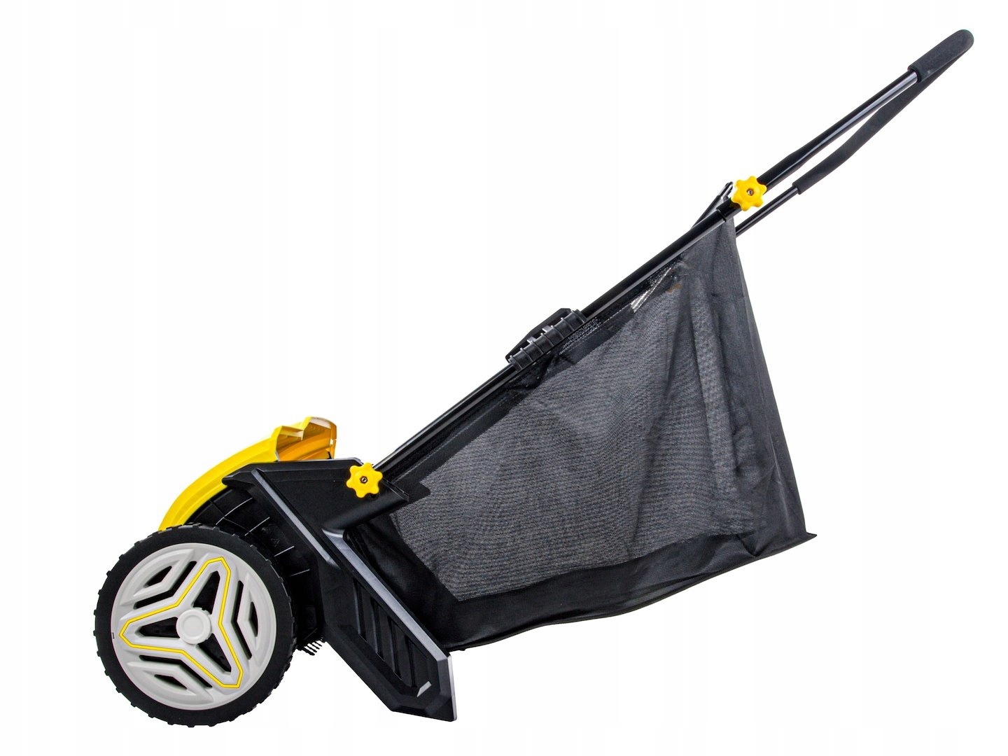 ZBIERACZ ZAMIATARKA RĘCZNA DO LIŚCI TRAWY KOSTKI CHODNIKA 53cm KOSZ 100L