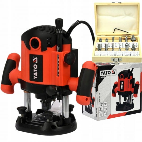 YATO FREZARKA GÓRNOWRZECIONOWA DO DREWNA FREZY 8-12MM 2100W +12 FREZÓW