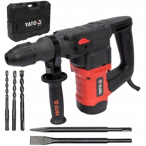 YATO MŁOT UDAROWY MŁOTOWIERTARKA SDS PLUS 1100W 4,5J 3 FUNKCJE + DŁUTA
