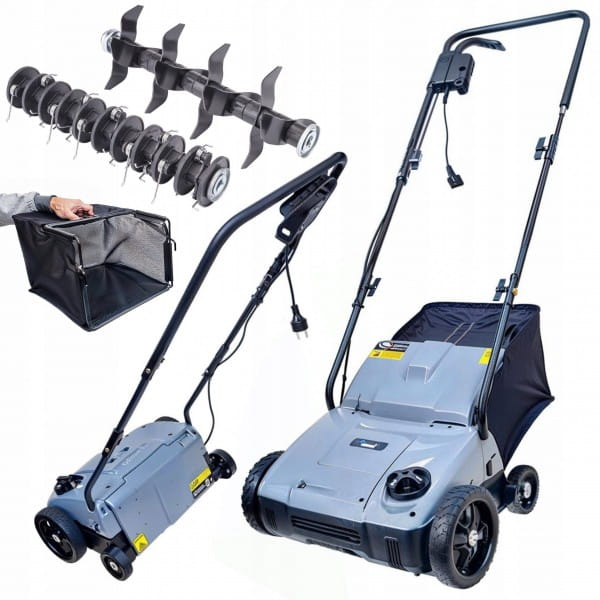 AERATOR WERTYKULATOR ELEKTRYCZNY Z KOSZEM 2800W WERTYKULACJA 32CM REGULACJA