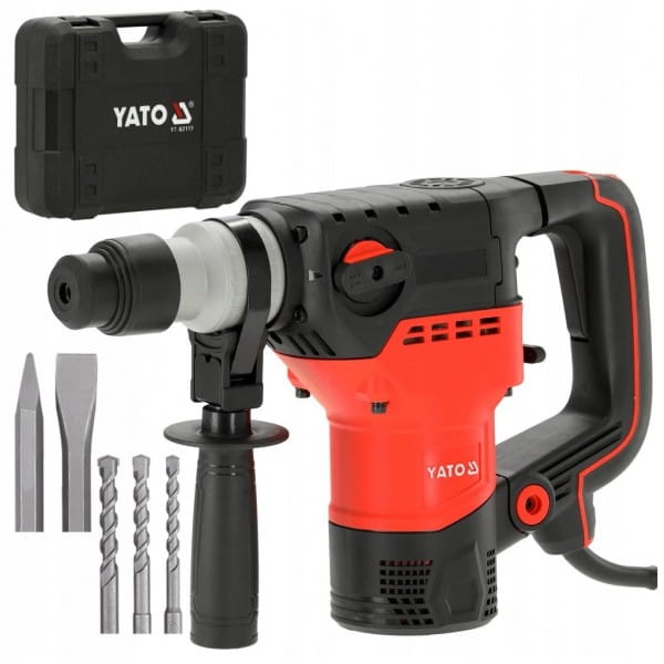 YATO MŁOT UDAROWY MŁOTOWIERTARKA SDS PLUS 1500W 6J 3 FUNKCJE +DŁUTA WALIZKA