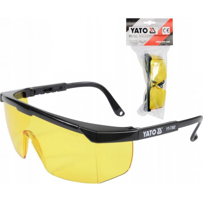YATO OKULARY OCHRONNE ŻÓŁTE TYP 9844 YT-7362
