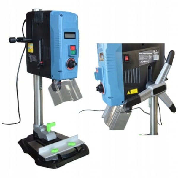 WIERTARKA STOŁOWA + LASER + WYŚWIETLACZ LCD 2000W 13MM WIERCI METAL DREWNO