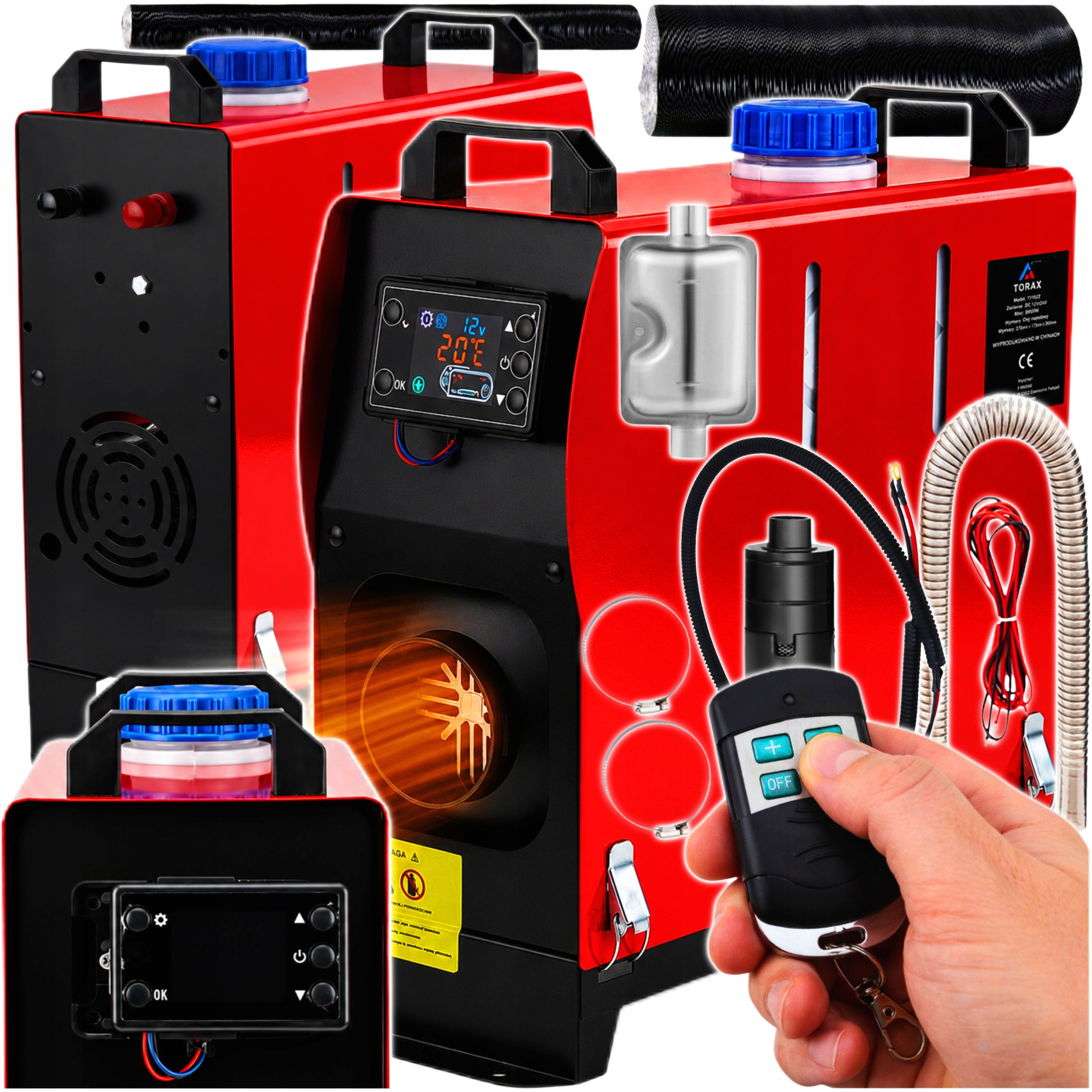NAGRZEWNICA OLEJOWA OGRZEWANIE POSTOJOWE 50Hz 12V /15V 9kW LCD PILOT DIESEL