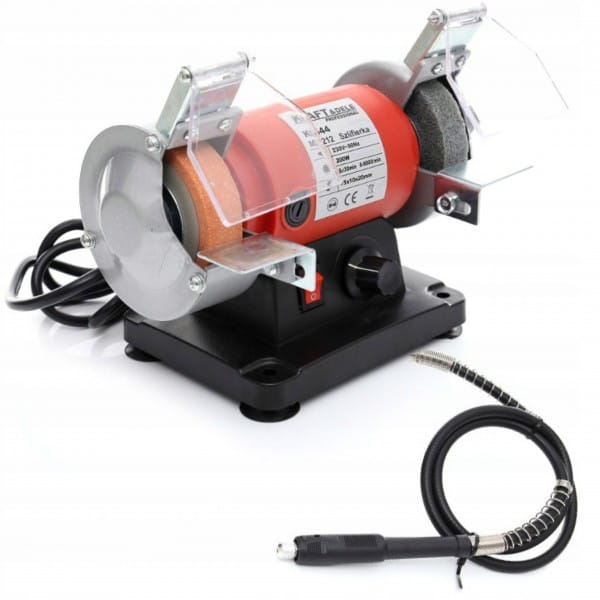 SZLIFIERKA STOŁOWA KAMIENIOWA WIELOFUNKCYJNA 200W MIĘKKI WAŁEK KD544