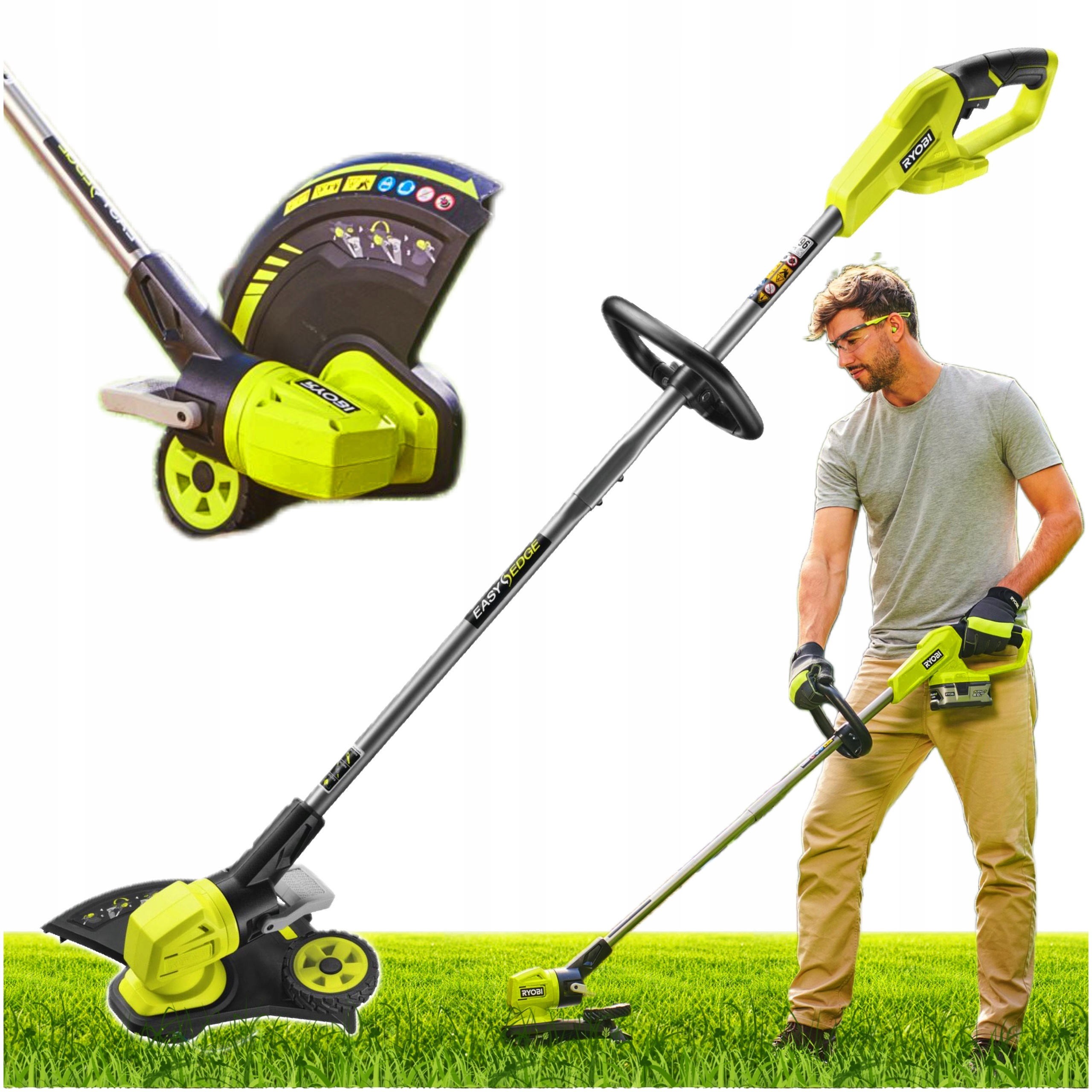 RYOBI PODKASZARKA KOSA AKUMULATOROWA 33CM 18V ONE+ KRAWĘDZIARKA RY18LT33A