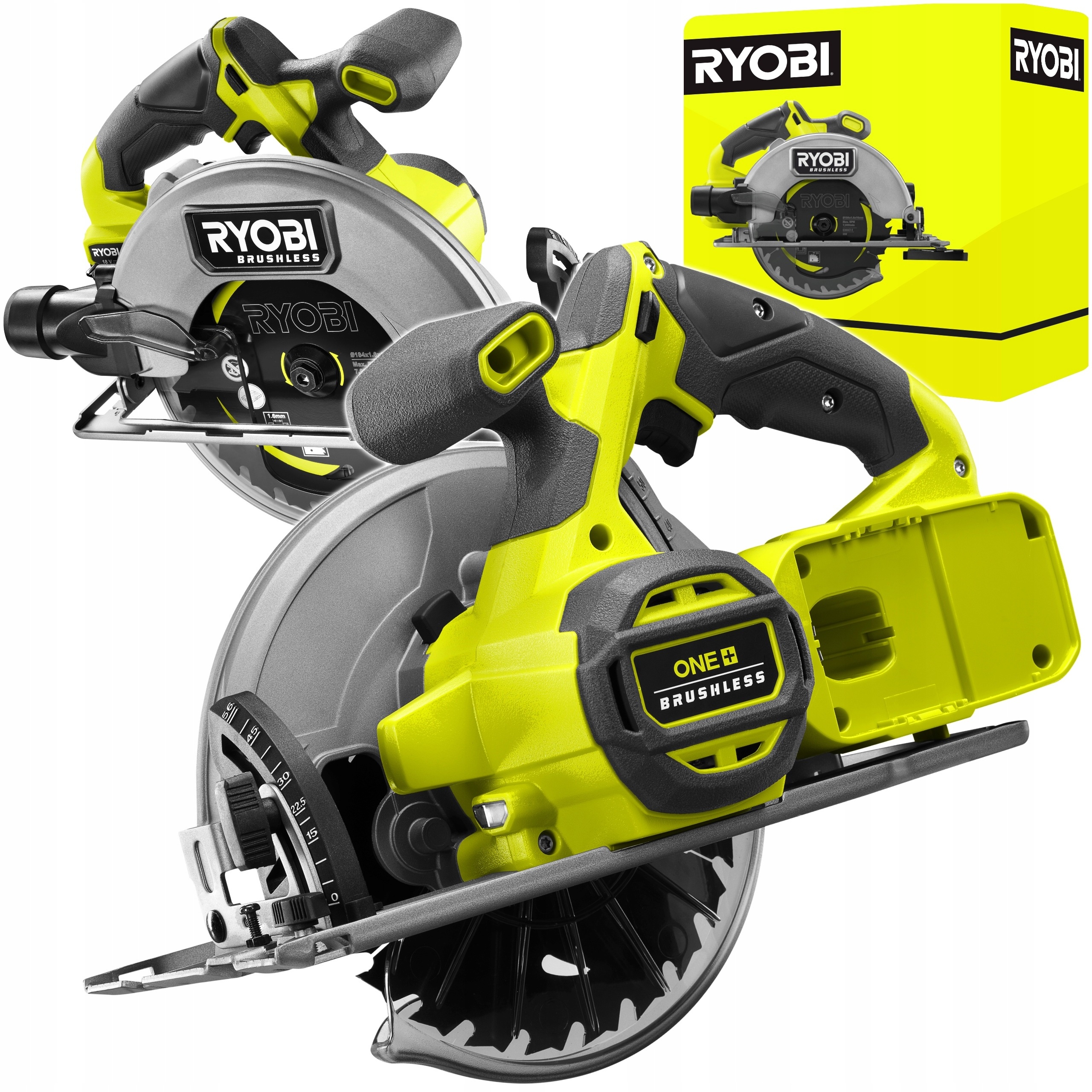 RYOBI PIŁA PIŁARKA TARCZOWA 184MM BEZSZCZOTKOWA AKUMULATOROWA 18V RCS18BL-0