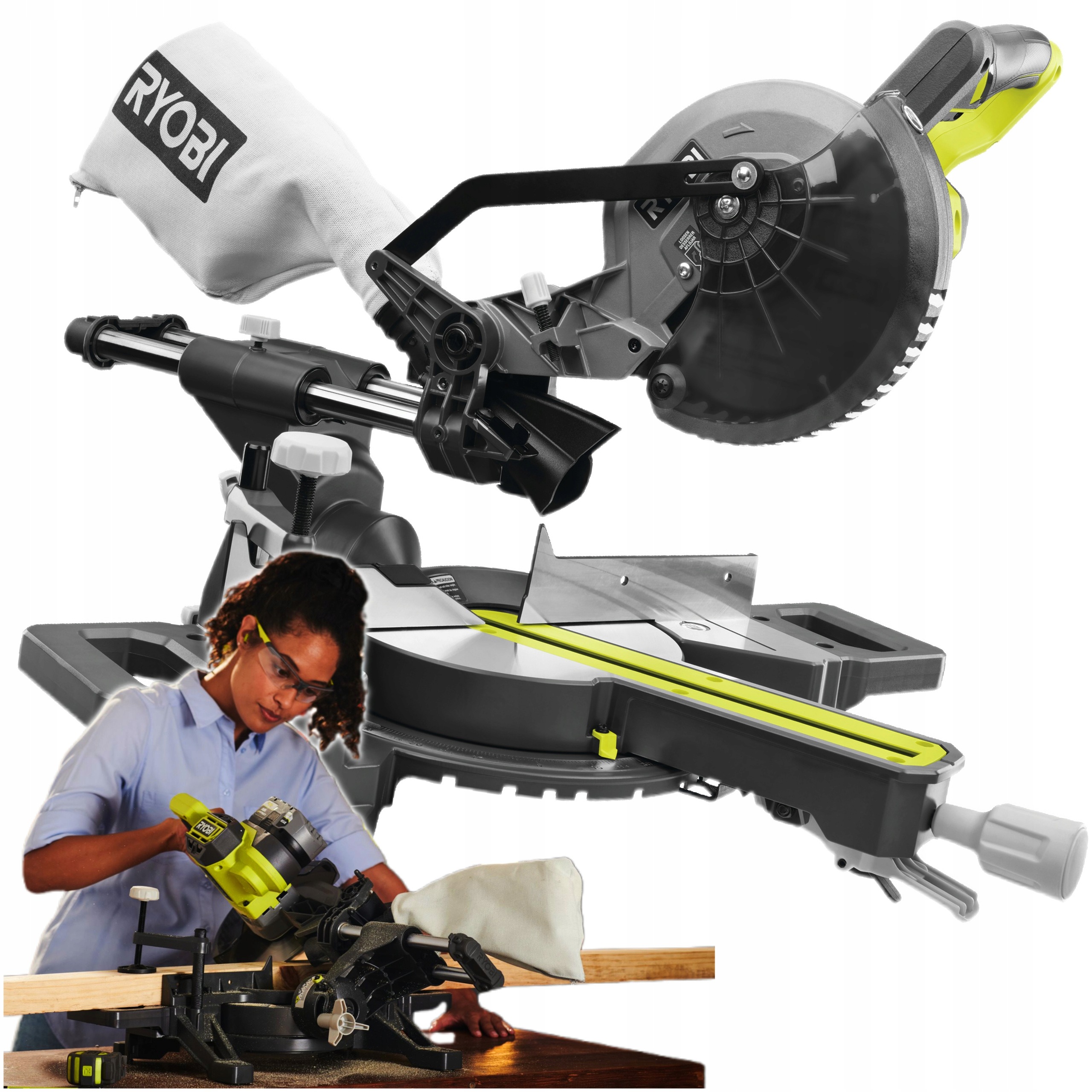 RYOBI UKOŚNICA Z POSUWEM 190 mm AKUMULATOROWA 18V ONE+ RMS18190-0