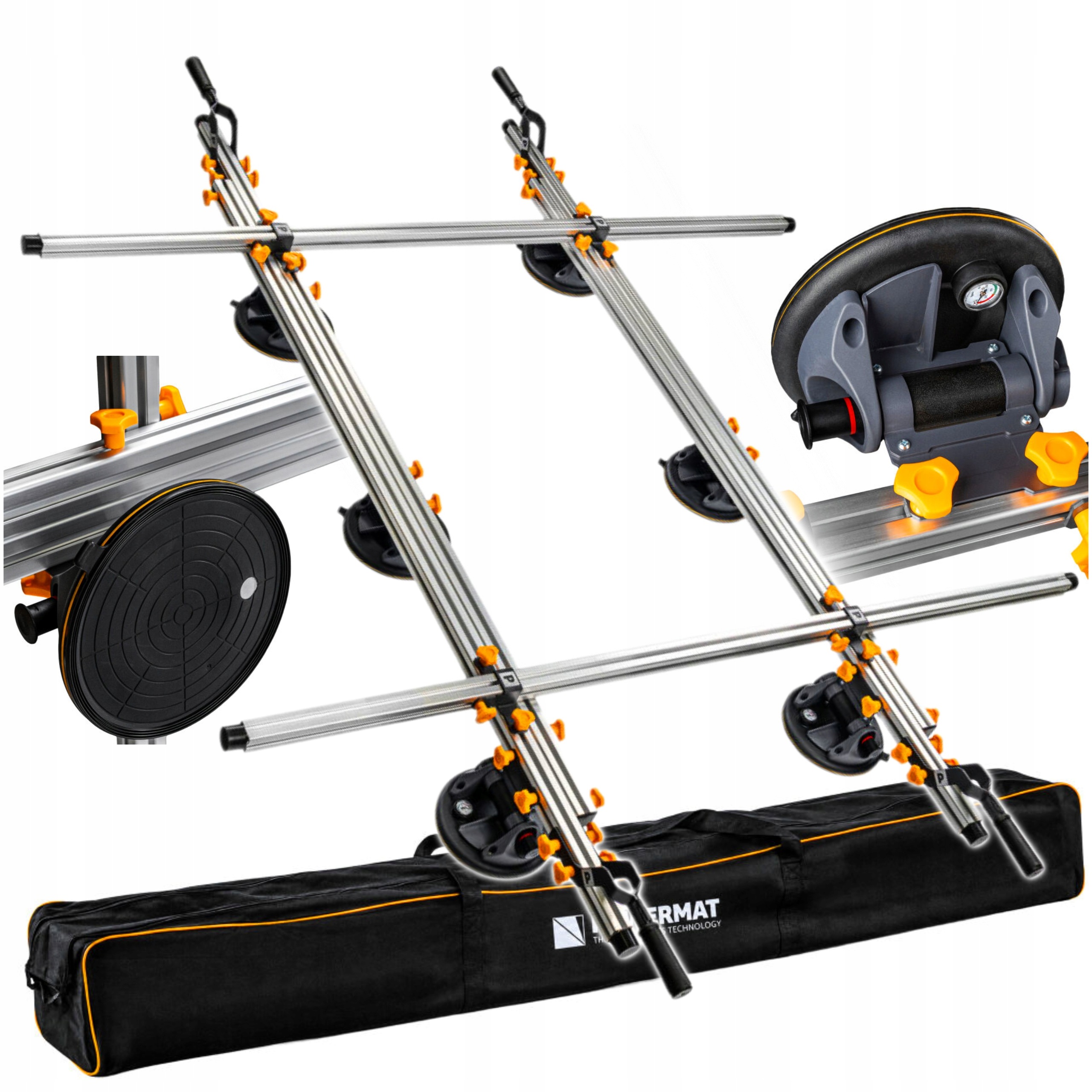 RAMA DO PRZENOSZENIA PŁYT SZKŁA SZYB WIELKOFORMATOWYCH DO 150KG RDPP-150M