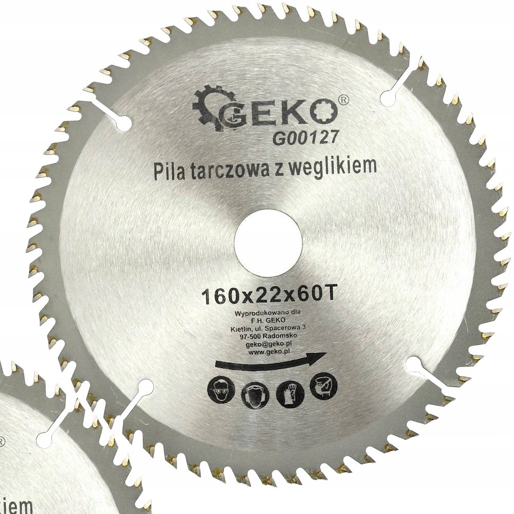 GEKO TARCZA DO DREWNA 160 MM 60Z PIŁA WIDIANA CIĘCIE PŁYTY WIÓROWE G00127