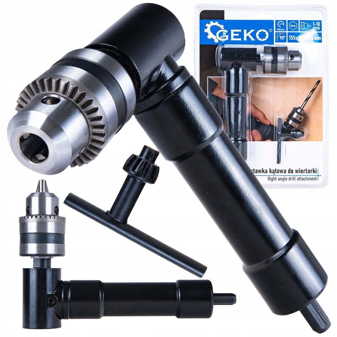 ADAPTER KĄTOWY PRZYSTAWKA DO WIERTARKI 1-10 MM 90° 8MM 155X98MM G00554