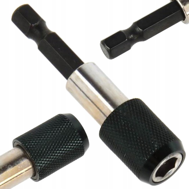 UCHWYT MAGNETYCZNY DO BITÓW 1/4'' 60MM HEX MOCNY BLOKADA CRV OBROTOWY G15012