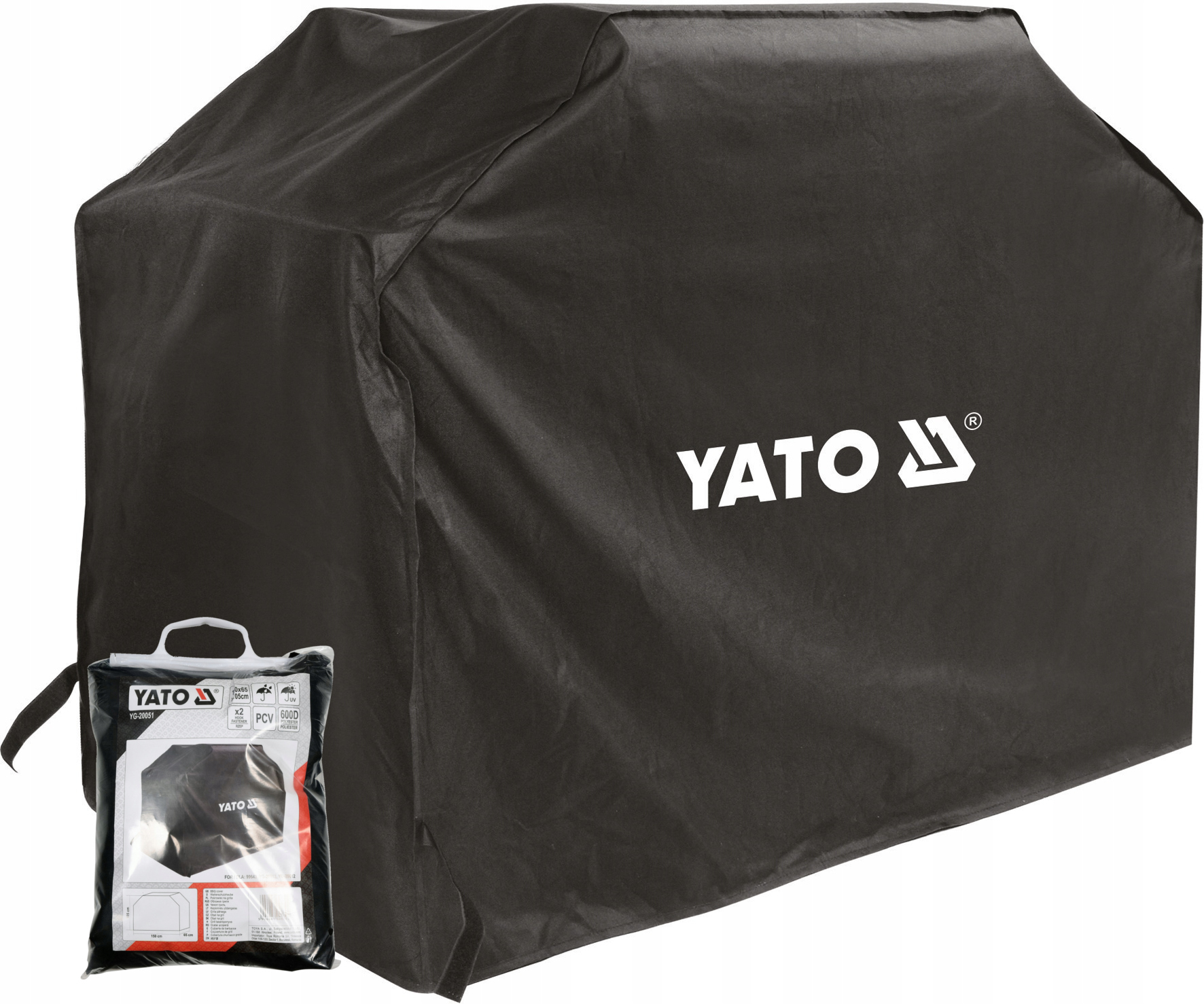 YATO WODOODPORNY POKROWIEC NA GRILL GAZOWY 150x65x105cm OXFORD 600D SOLIDNY