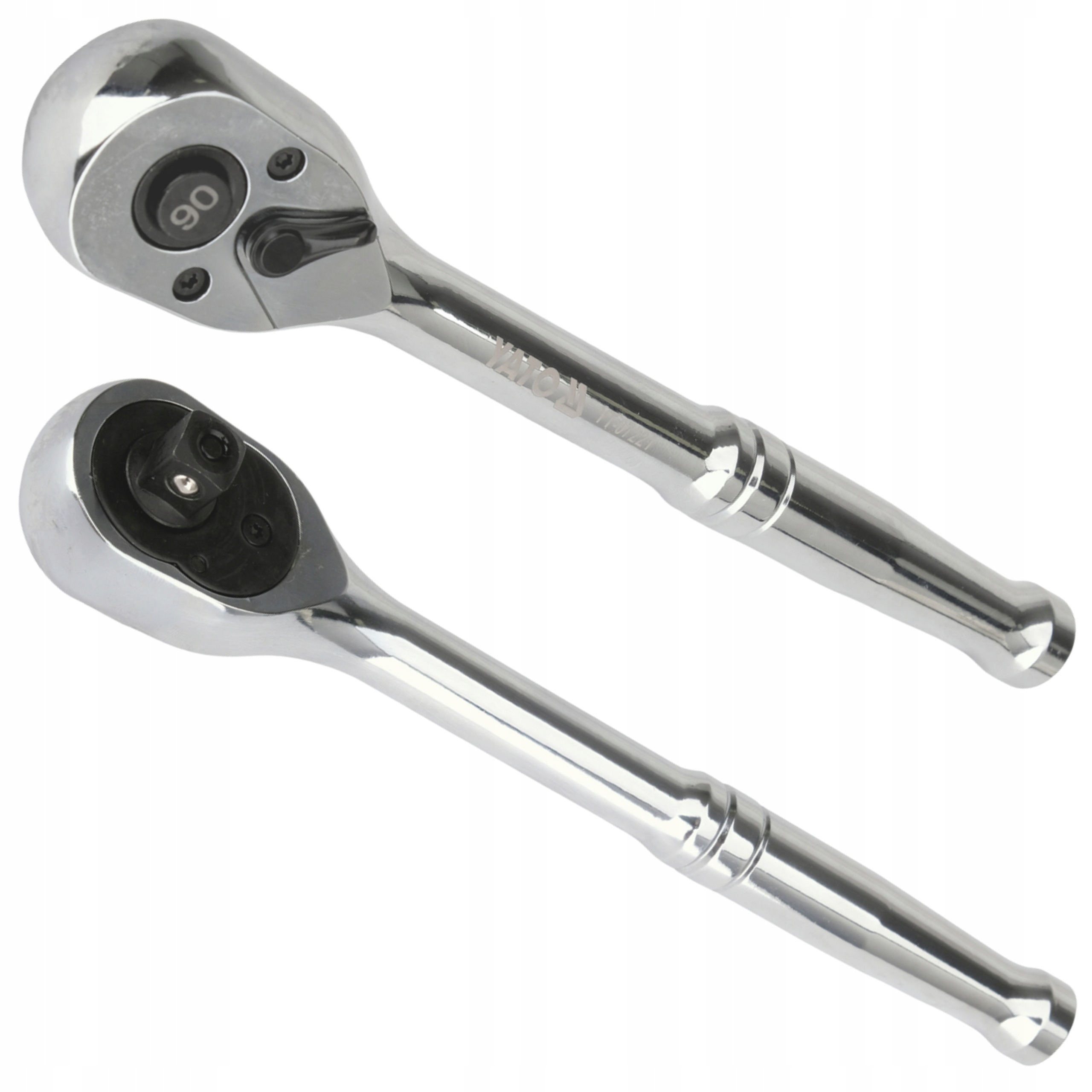 YATO GRZECHOTKA 3/8'' 200mm CrV CHROM POŁYSK 90 ZĘBÓW PRZYCISK QUICK RELEASE